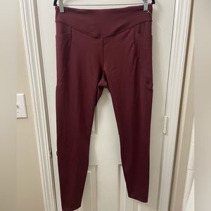 burgundy target leggings